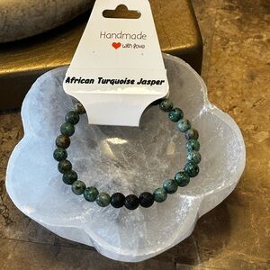 Handmade Turquoise Jasper Beaded Bracelet